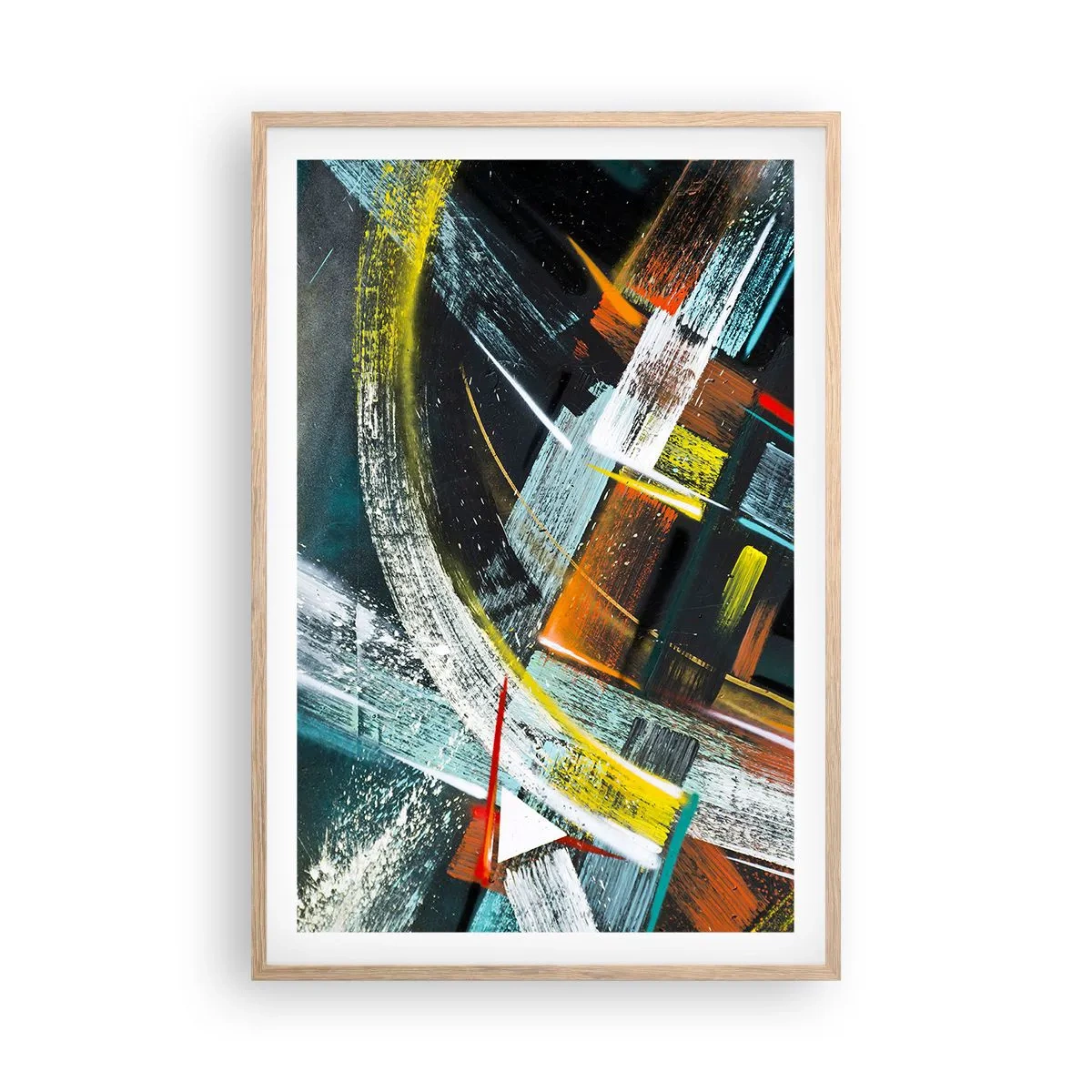 Affiche dans un chêne clair - Poster - L'énergie du mouvement - 61x91 cm