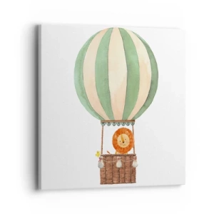 Impression sur toile - Image sur toile - Les voyages de Léon - 40x40 cm