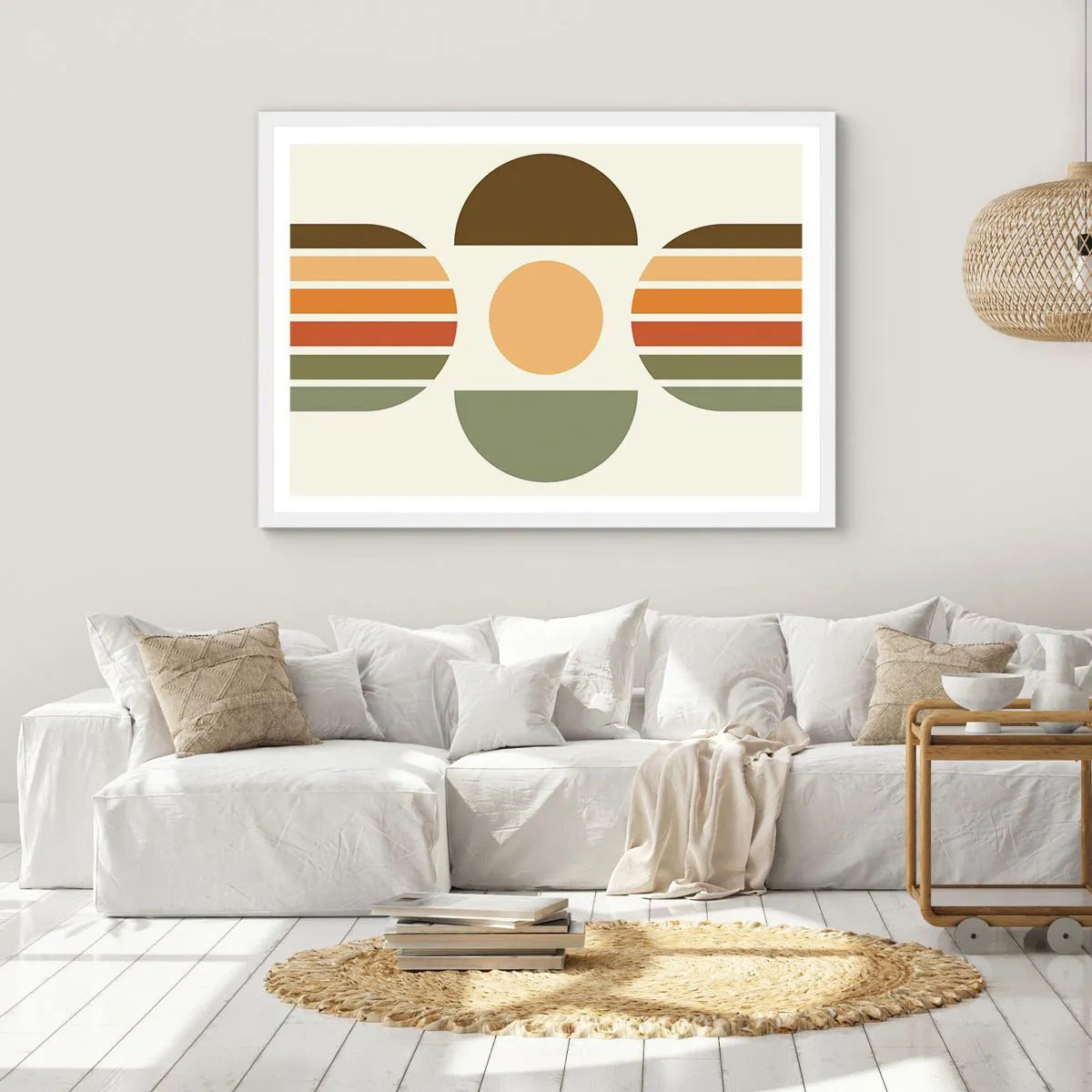 Affiche dans un cadre blanc - Poster - Dans les coulaurs de la terre - 100x70 cm