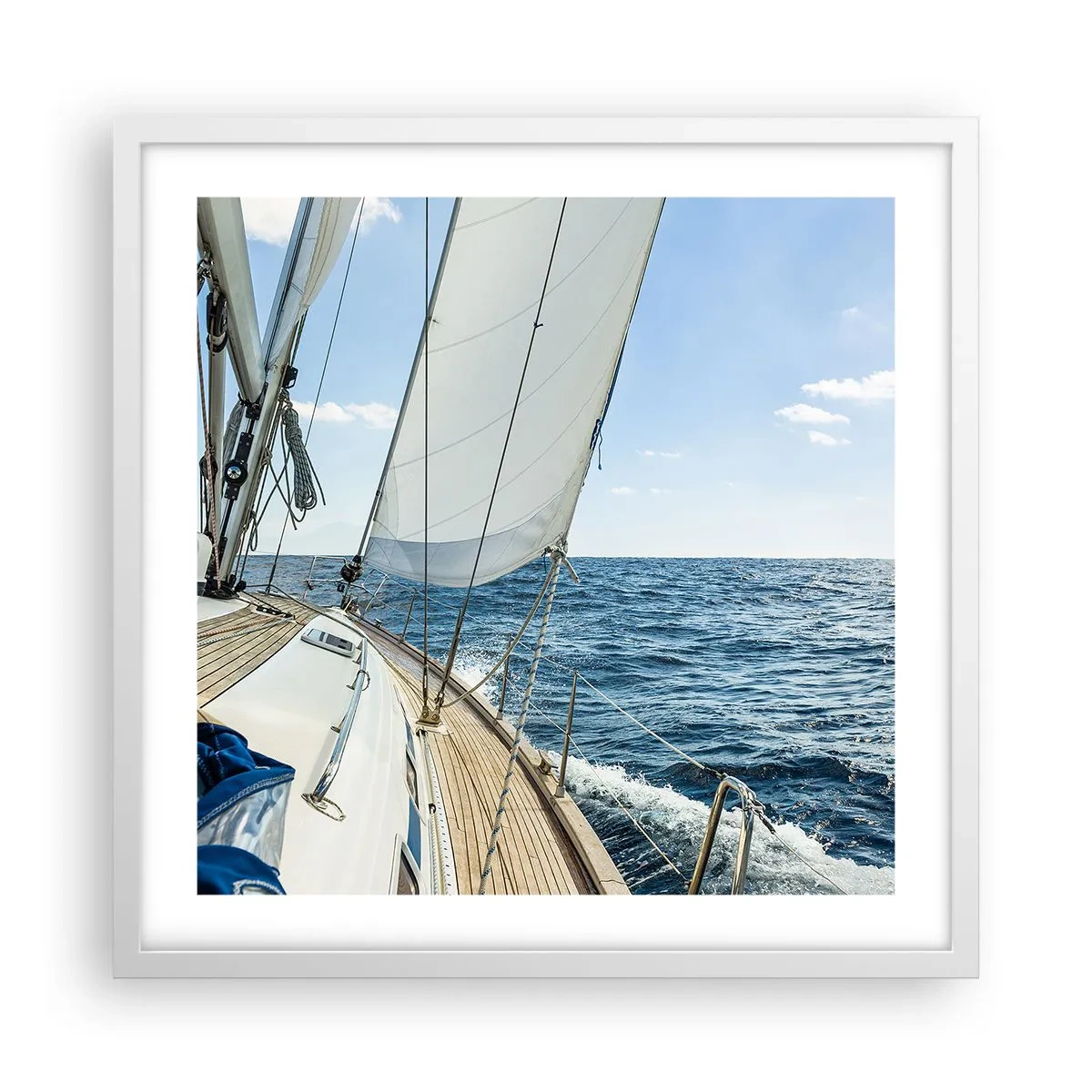 Affiche dans un cadre blanc - Poster - Ohé, l'aventure - 50x50 cm