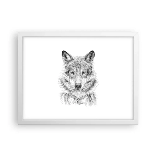 Affiche dans un cadre blanc - Poster - Un leader né - 40x30 cm