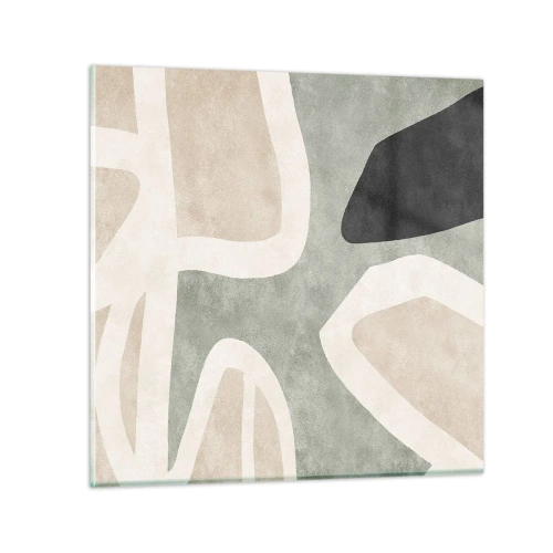 Impression sur verre - Image sur verre - Composition pour motif noir - 50x50 cm