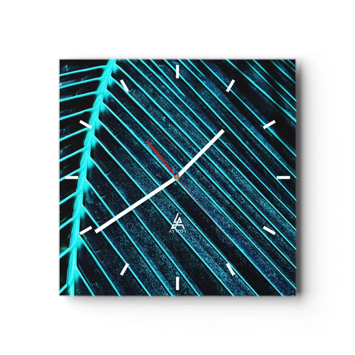 Horloge murale - Pendule murale - Texture verte - 40x40 cm
