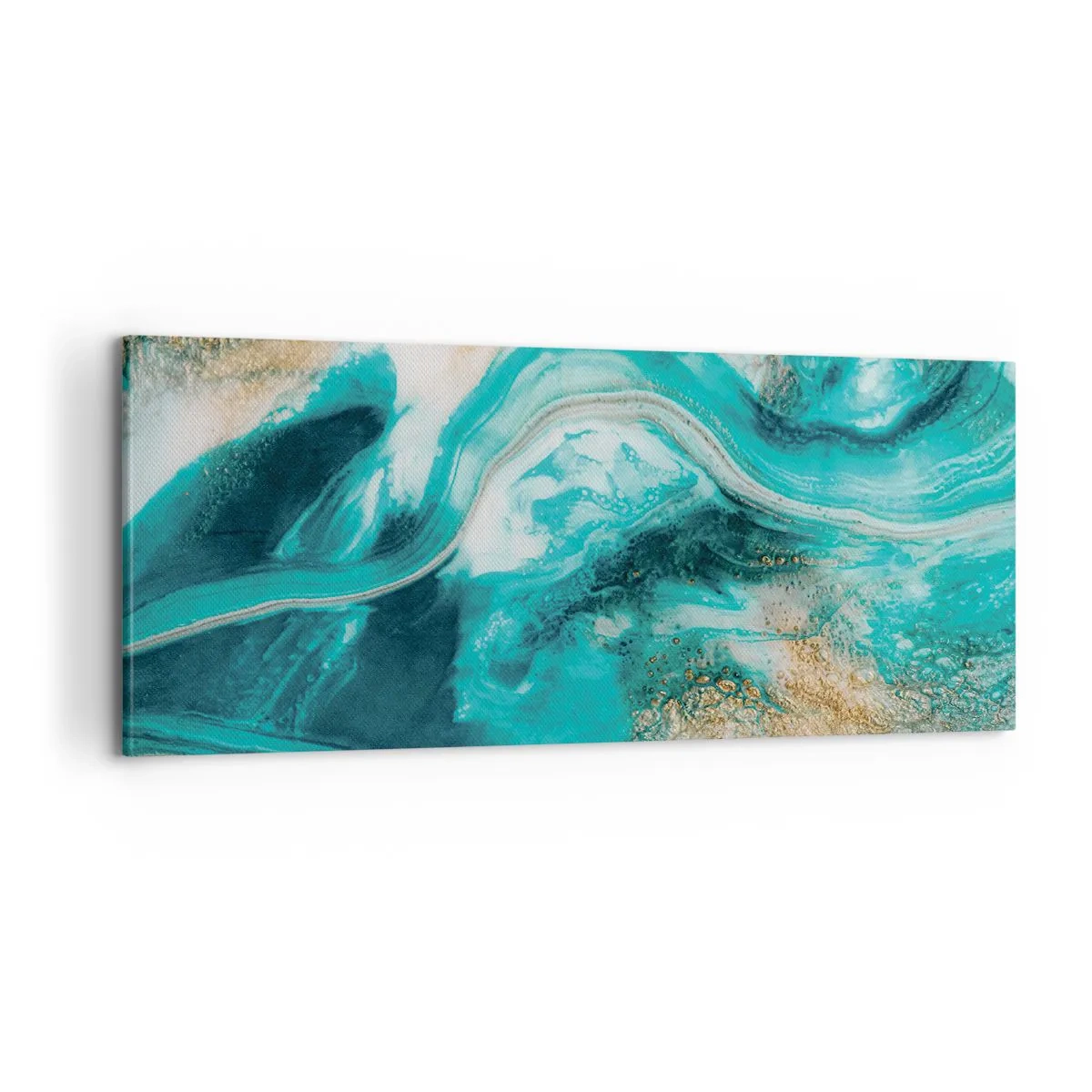 Impression sur toile - Image sur toile - Rivière d'or - 100x40 cm