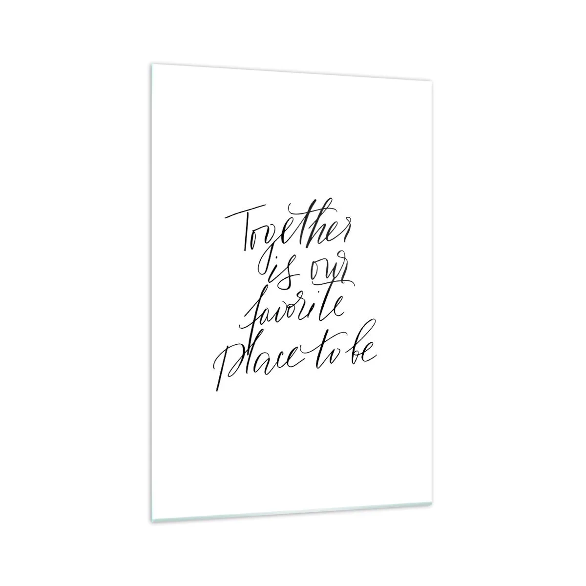 Impression sur verre - Image sur verre - Inscription typographique dans un style élégant sur fond blanc - 70x100cm - Vous aussi vous le sentez? - Décoration murale moderne pour le salon et la chambre ARTTOR