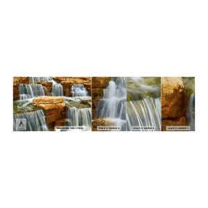 Échantillon de Papier Peint Premium Canvas - Escalier vers le ciel - Cascade, Nature, Paysage - 100x30 cm