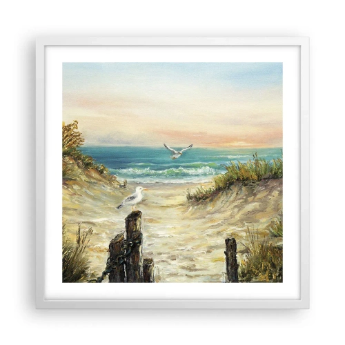 Affiche dans un cadre blanc - Poster - Retraite au calme - 50x50 cm