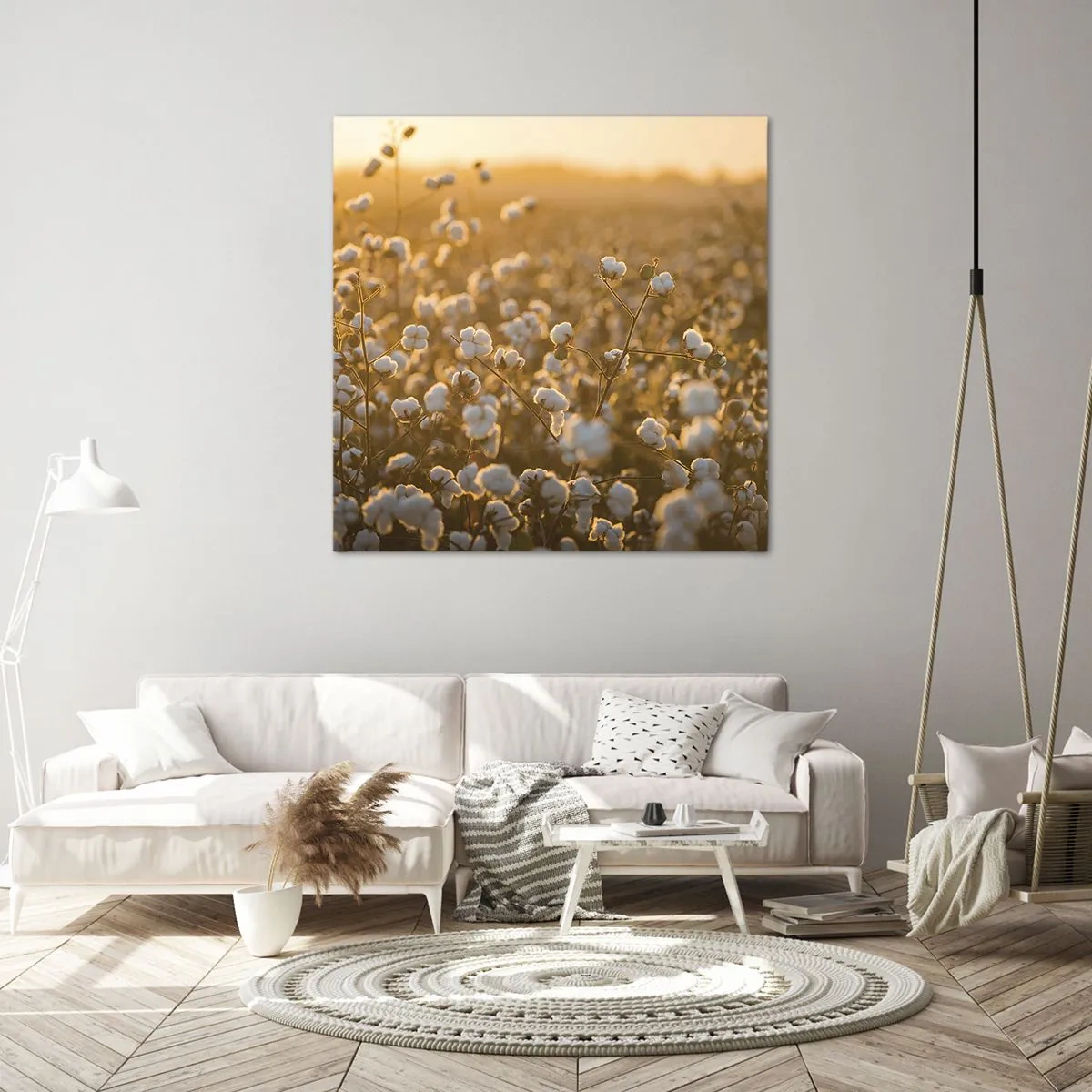 Impression sur toile - Image sur toile - Champ moelleux - 30x30 cm