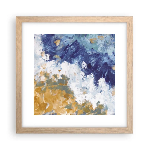 Affiche dans un chêne clair - Poster - Danse des éléments - 30x30 cm