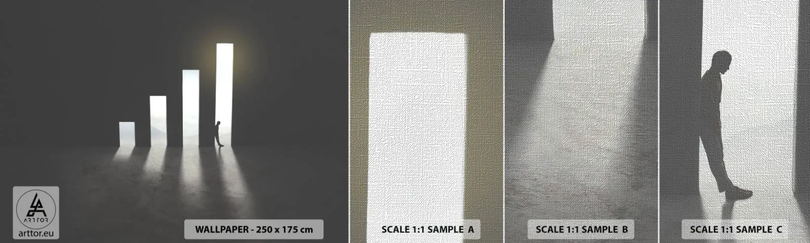 Échantillon de Papier Peint Premium Canvas - Succès – impression - Entreprise, Architecture, Homme - 100x30 cm