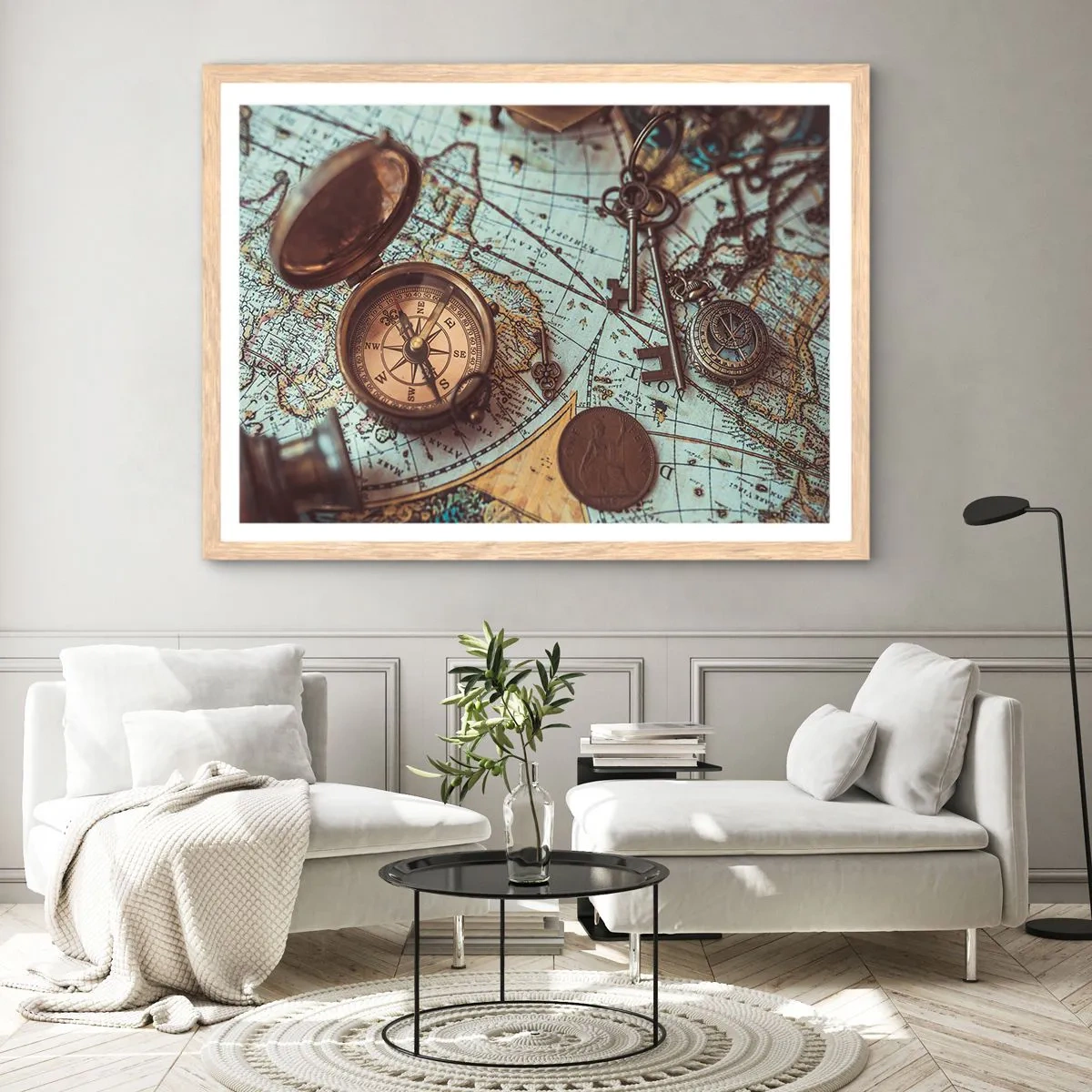 Affiche dans un chêne clair - Poster - Pour ceux qui recherche l'aventure - 50x40 cm