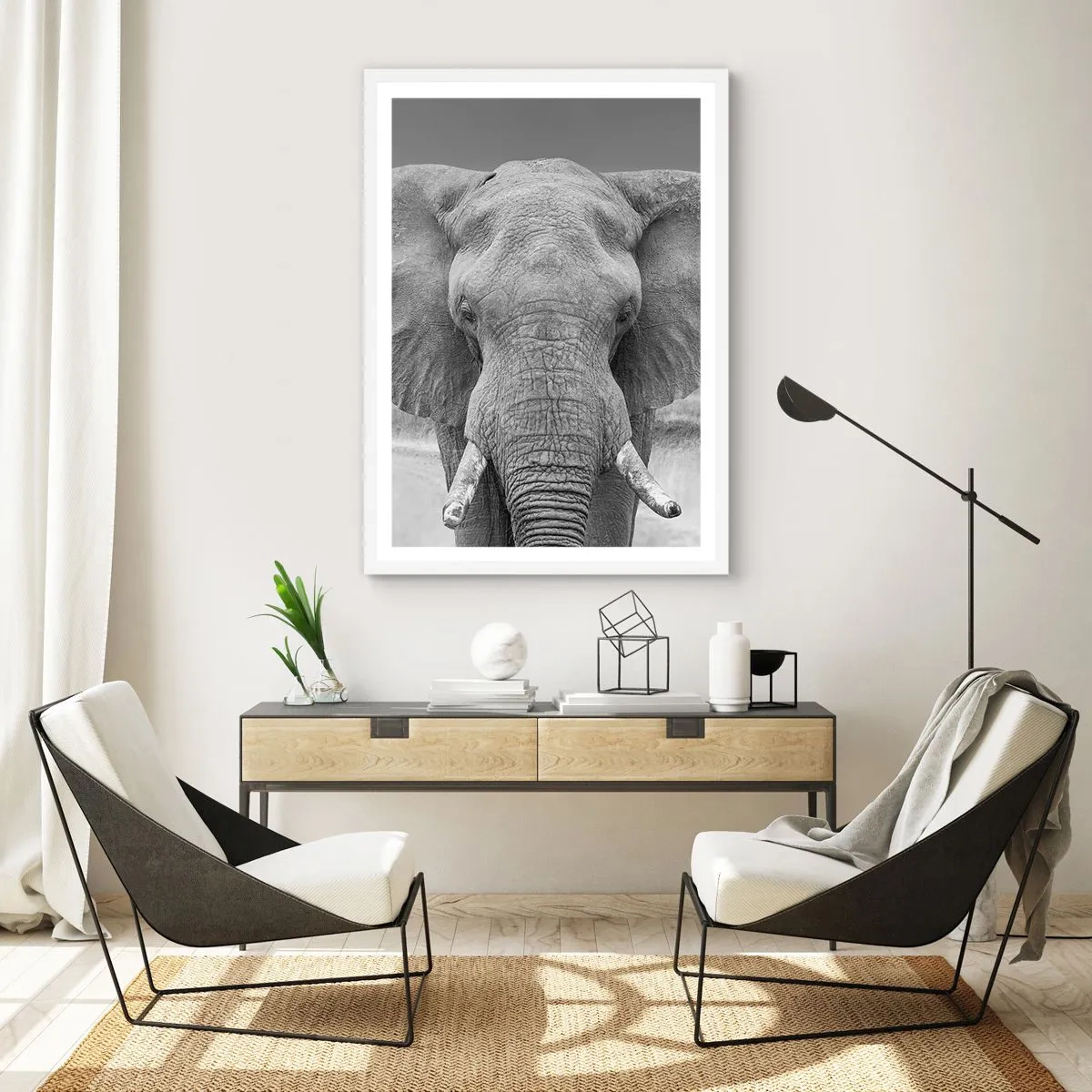 Affiche dans un cadre blanc - Poster - Bienvenue dans mon monde - 30x40 cm