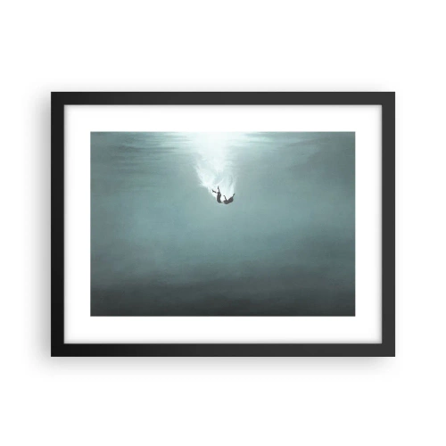 Affiche dans un cadre noir - Poster - Dans les bras de l'océan - 40x30 cm