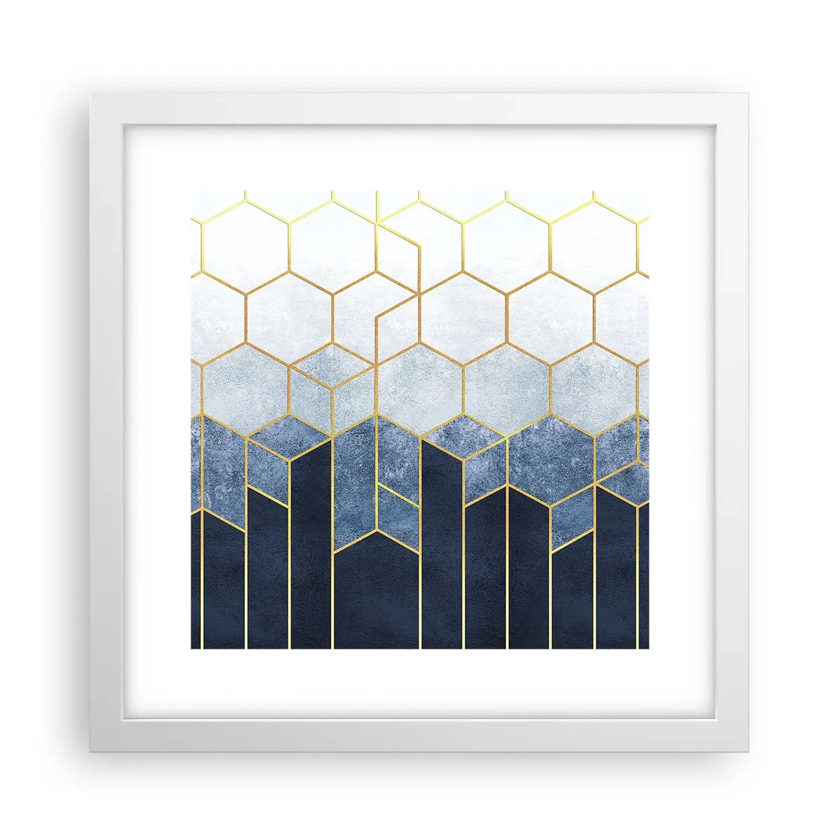 Affiche dans un cadre blanc - Poster - Composition en rythme syncopé - 30x30 cm