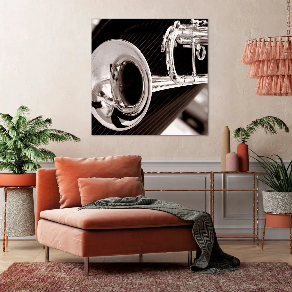 Impression sur toile - Image sur toile - Voyage musical vers les années 30 - 40x40 cm