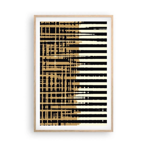 Affiche dans un chêne clair - Poster - Abstraction architecturale - 61x91 cm
