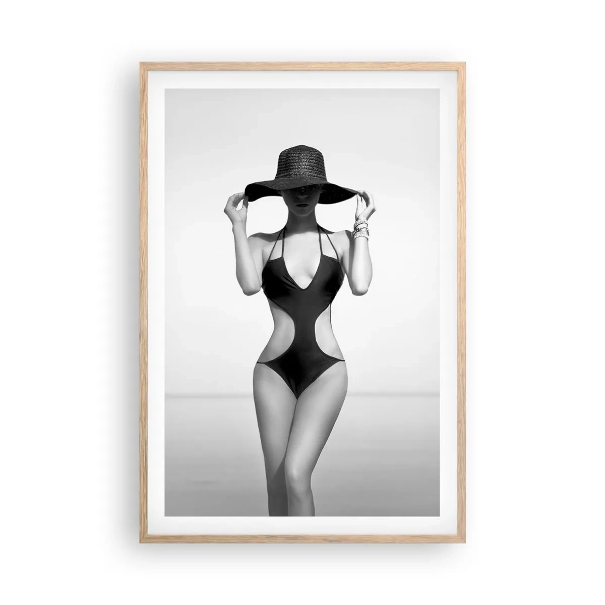 Affiche dans un chêne clair - Poster - Mon prénom? Élégance - 61x91 cm