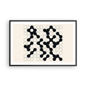 Affiche dans un cadre noir - Poster - Jeu chinois – variation - 91x61 cm
