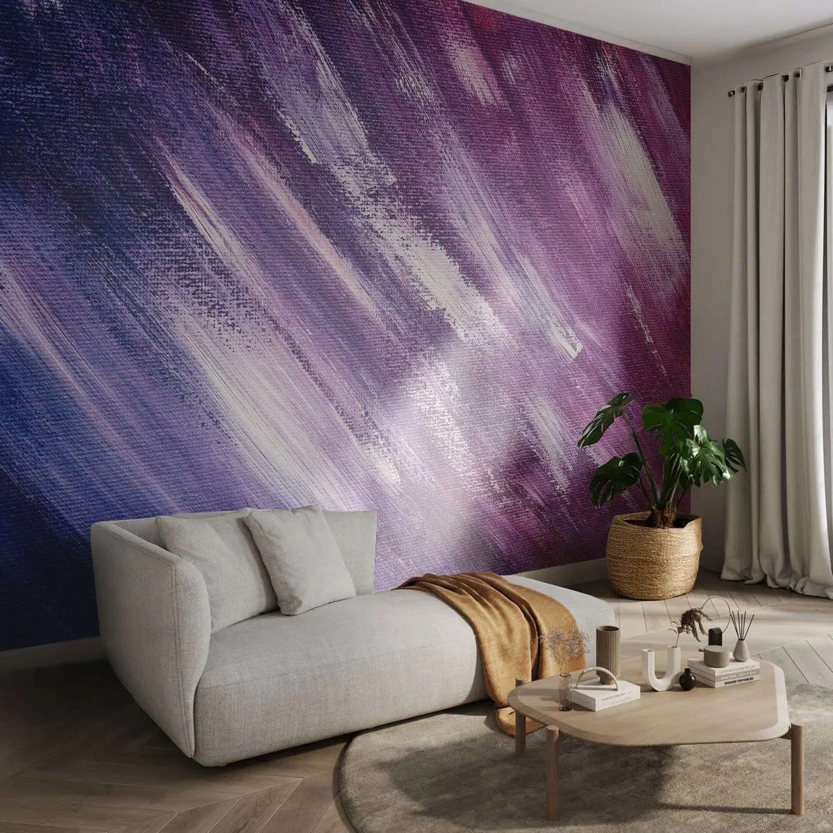 Papier Peint Autocollant Deluxe Sticker - Quand le vent ensoleillé souffle - Abstraction, Morceau, Modèle moderne - 250x175 cm