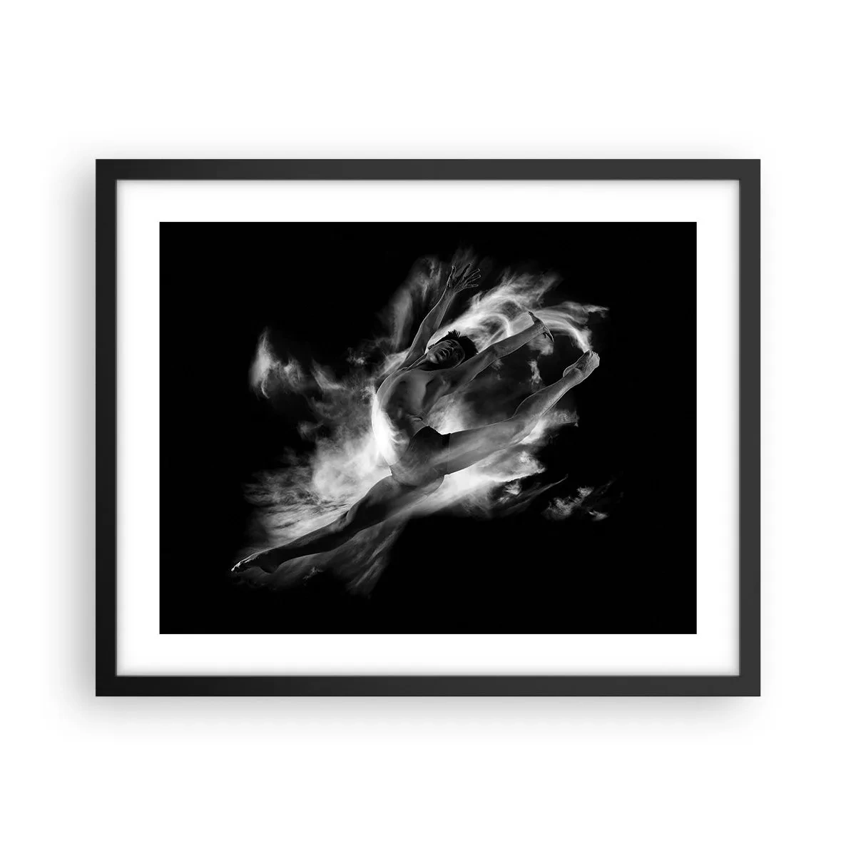 Affiche dans un cadre noir - Poster - Coincé en l'air - 50x40 cm