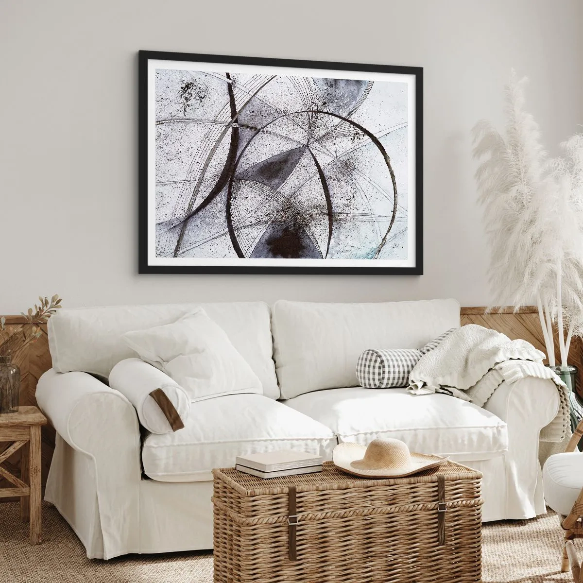 Affiche dans un cadre noir - Poster - Fantaisie futuriste - 91x61 cm