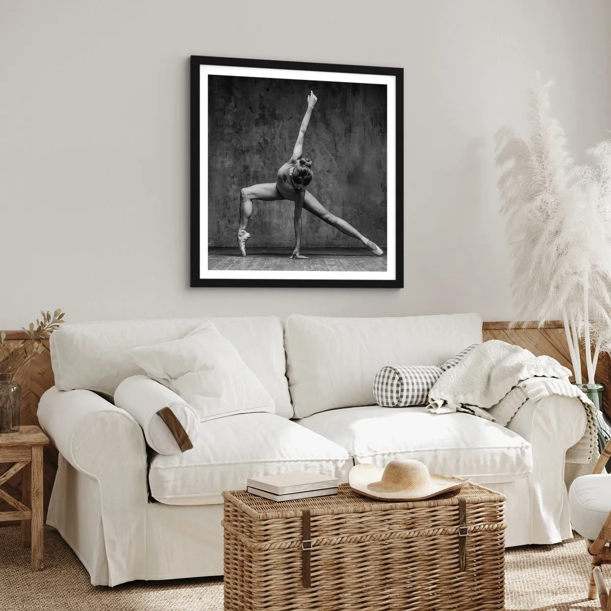 Affiche dans un cadre noir - Poster - Balance idéale - 60x60 cm