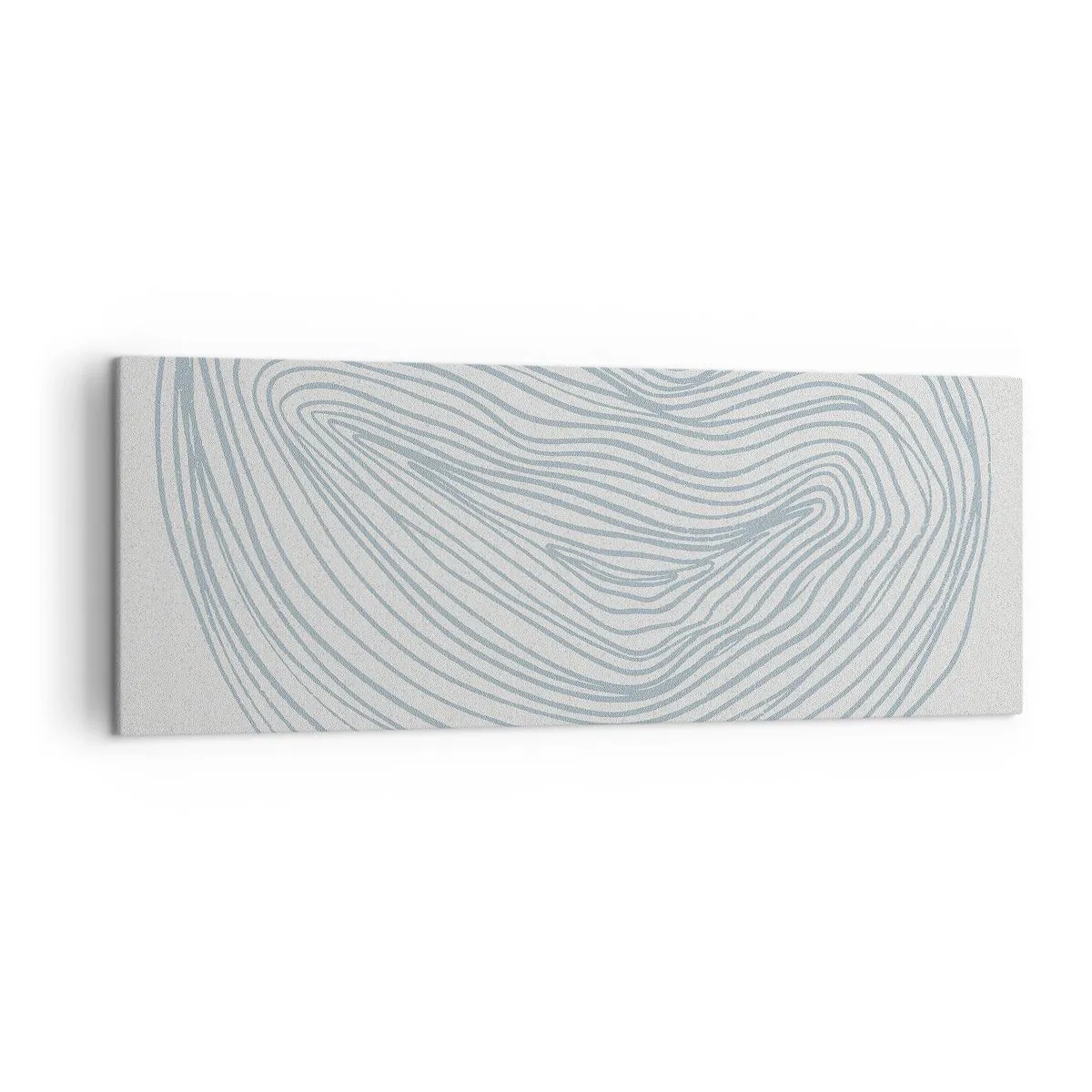 Impression sur toile - Image sur toile - Motif de vague abstrait en bleu délicat - 140x50cm - Une goutte de sourire - Décoration murale moderne pour le salon et la chambre ARTTOR