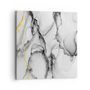 Impression sur toile - Image sur toile - Composition à motif or - 70x70 cm