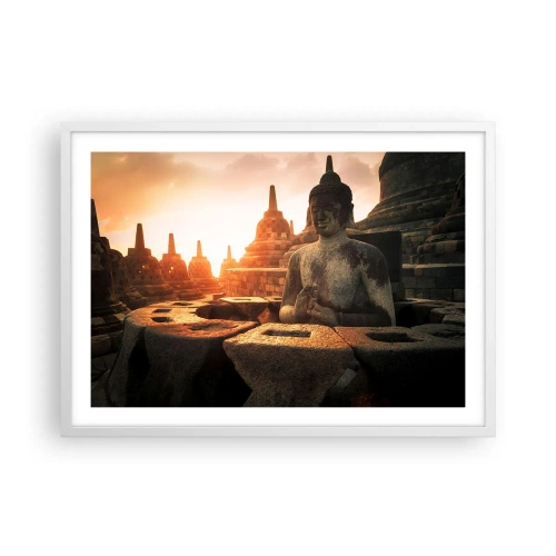 Affiche dans un cadre blanc - Poster - Temps de grande sagesse - 70x50 cm
