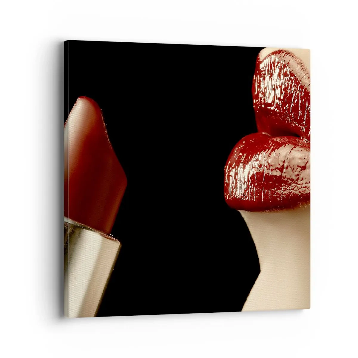 Impression sur toile - Image sur toile - Sensualité et brillance du carmin - 40x40 cm