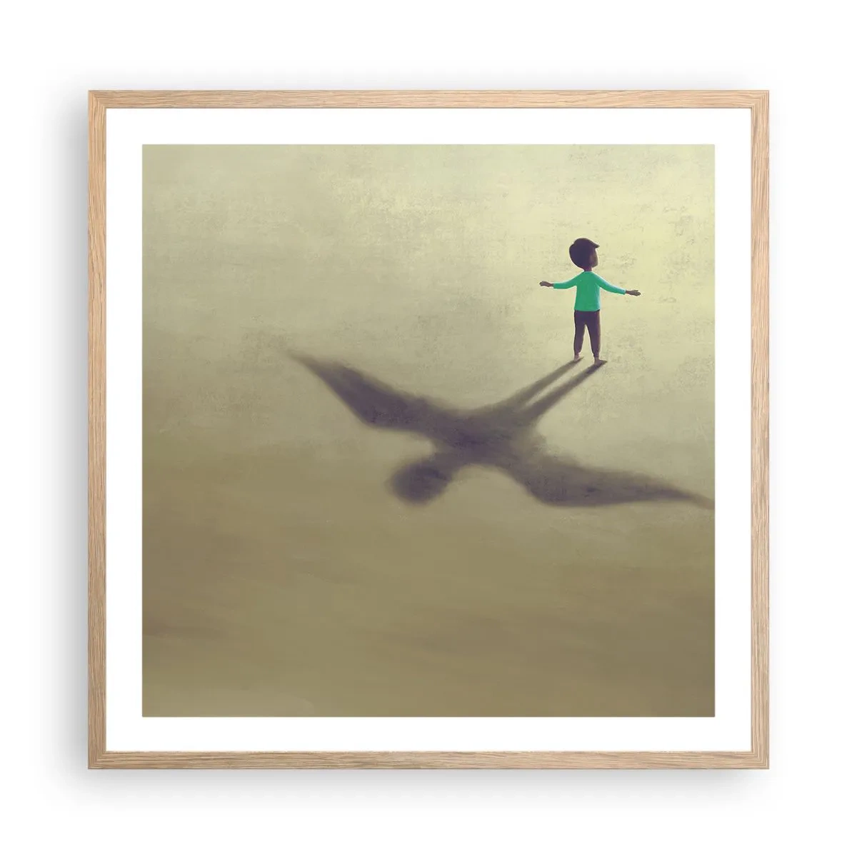 Affiche dans un chêne clair - Poster - Héros du futur - 60x60 cm