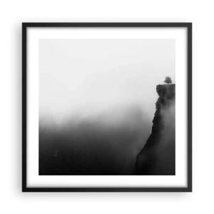 Affiche dans un cadre noir - Poster - Au bord du monde - 50x50 cm