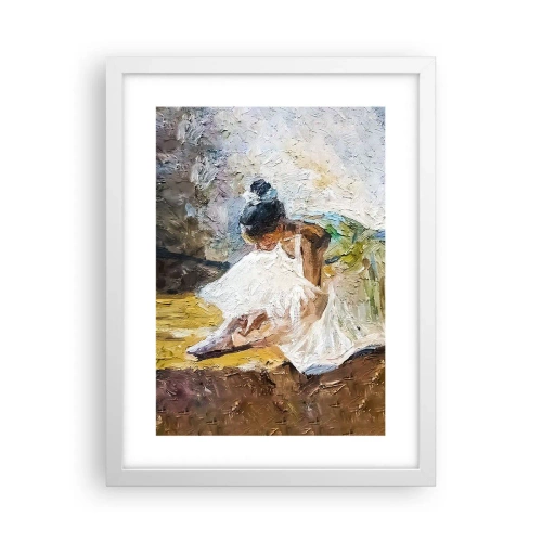 Affiche dans un cadre blanc - Poster - D'après un tableau de Degas - 30x40 cm
