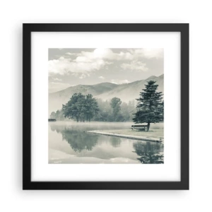 Affiche dans un cadre noir - Poster - Le lac dort encore - 30x30 cm