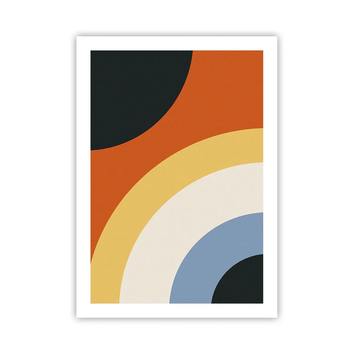 Affiche - Poster - Arcs et cercles colorés abstraits - 50x70cm - Vers son soi - Décoration murale moderne pour le salon et la chambre ARTTOR