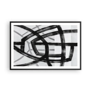 Affiche dans un cadre noir - Poster - Profondeur du bâtiment - 91x61 cm