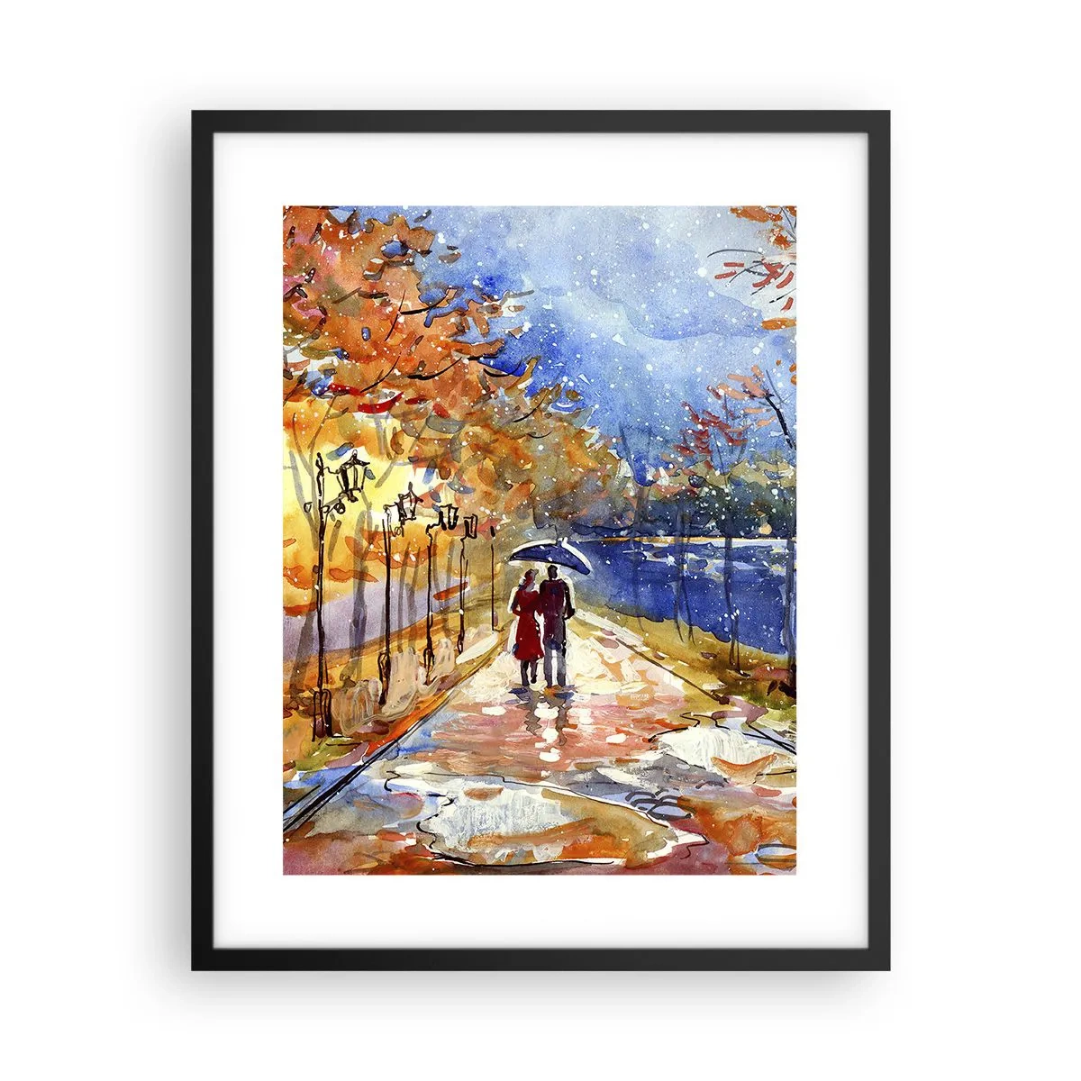 Affiche dans un cadre noir - Poster - Ensemble jusqu'au bout du temps - 40x50 cm