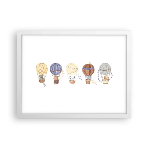 Affiche dans un cadre blanc - Poster - Compagnons de voyage - 40x30 cm