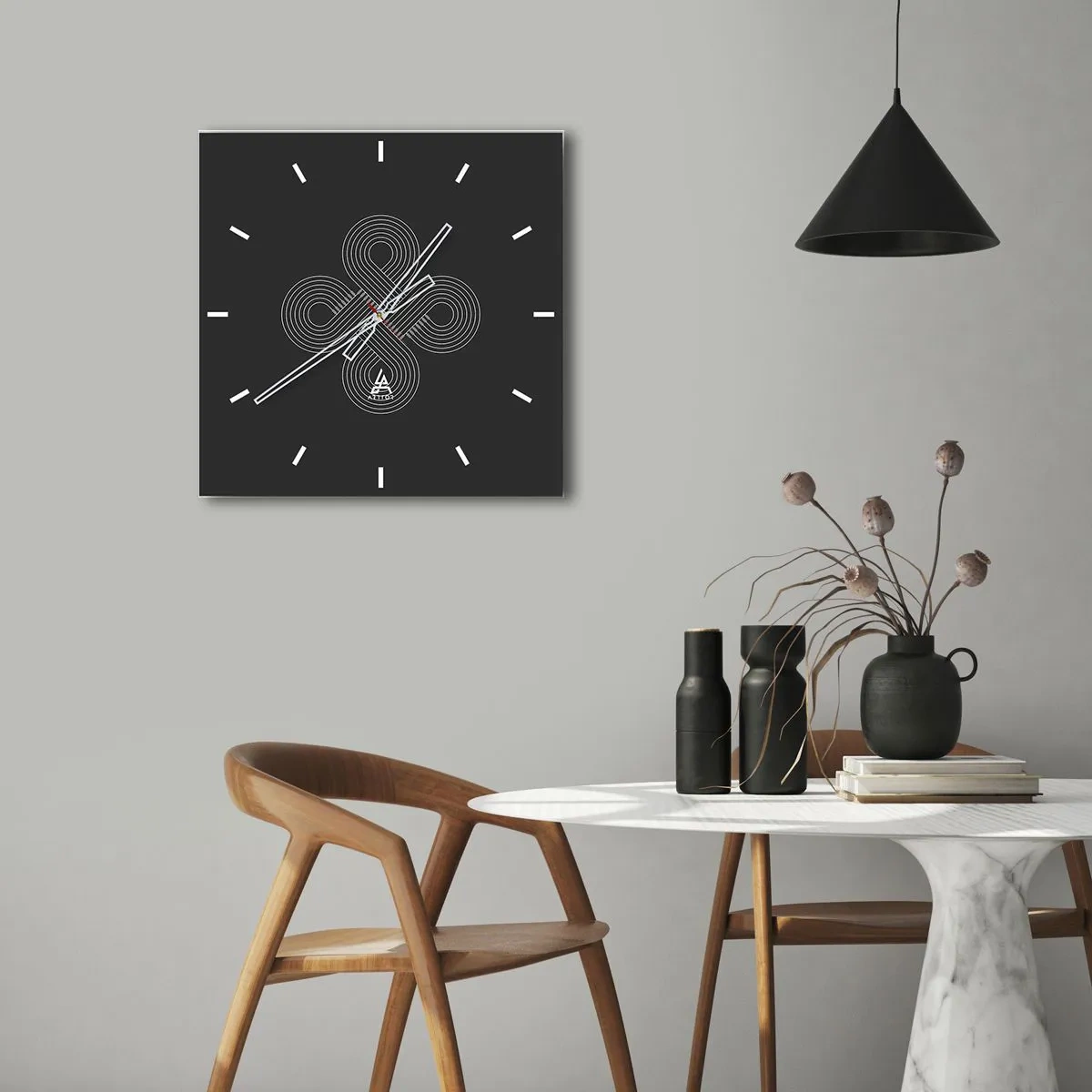 Horloge murale - Pendule murale - Dans l'âme celtique - 40x40 cm