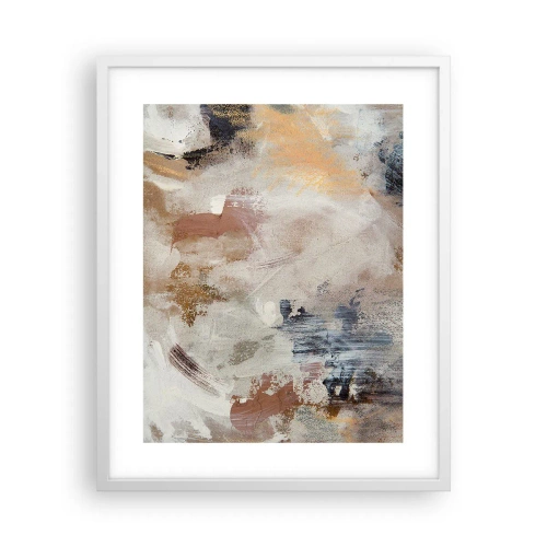 Affiche dans un cadre blanc - Poster - Abstraction brumeuse - 40x50 cm
