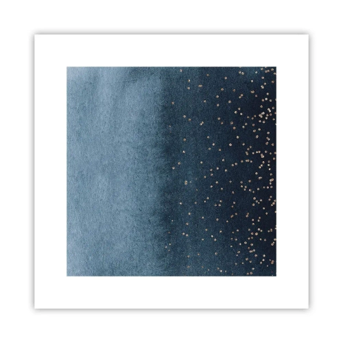 Affiche - Poster - Composition - phases bleues - 30x30 cm