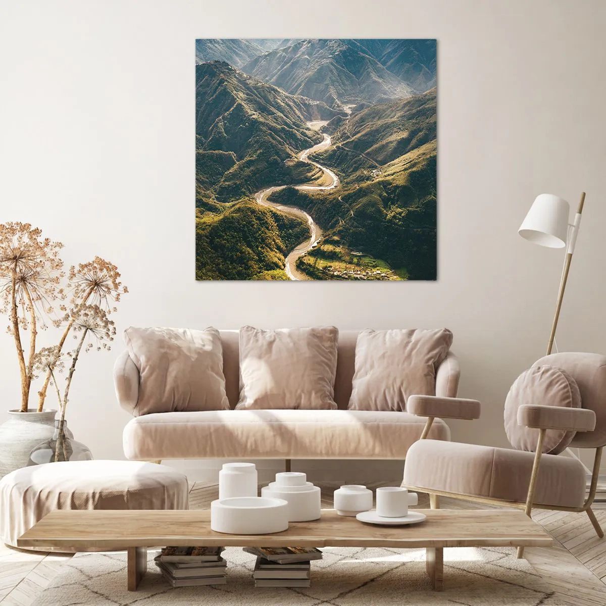 Impression sur toile - Image sur toile - Directement du coeur des montagnes - 50x50 cm