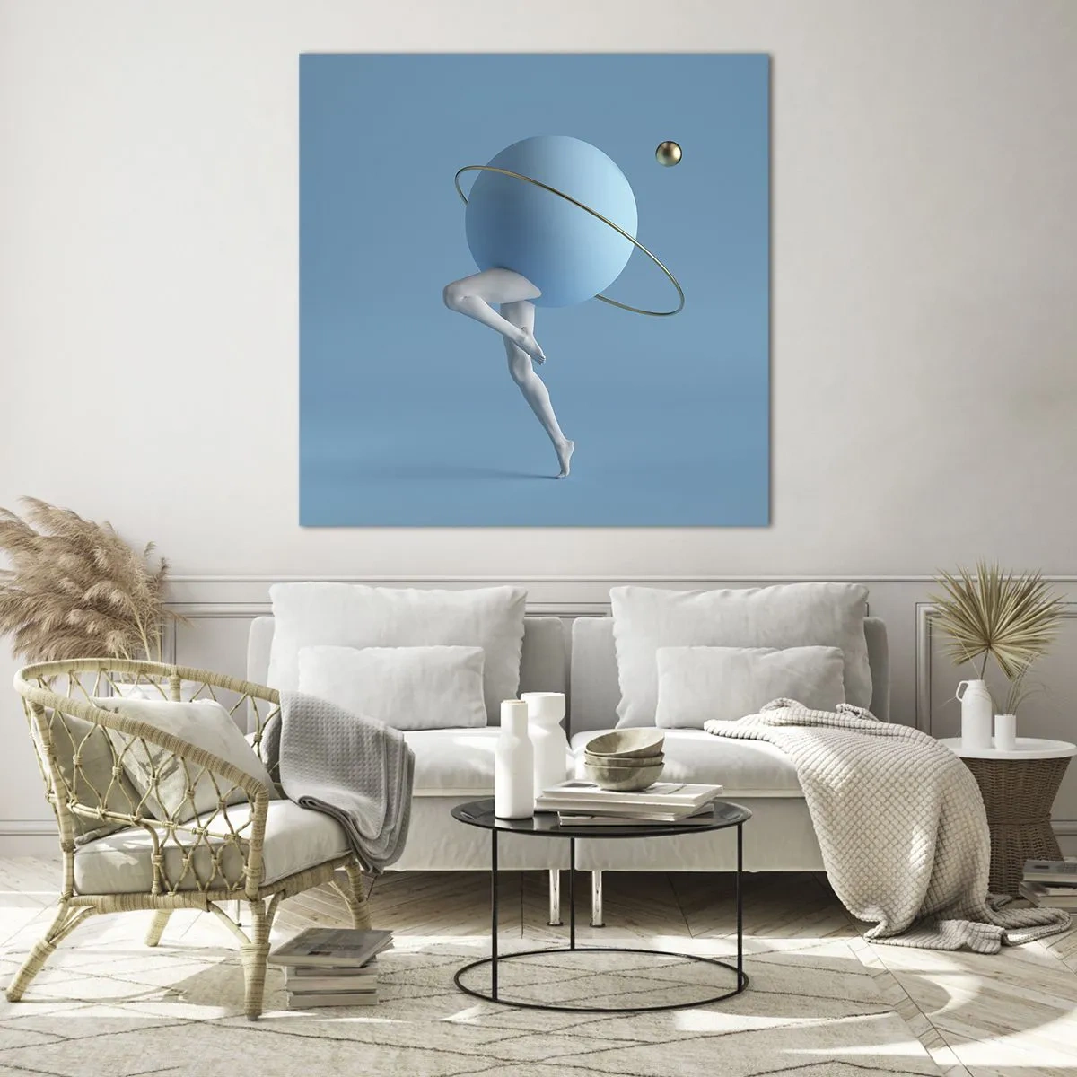 Impression sur verre - Image sur verre - Et les planètes deviennent folles - 50x50 cm