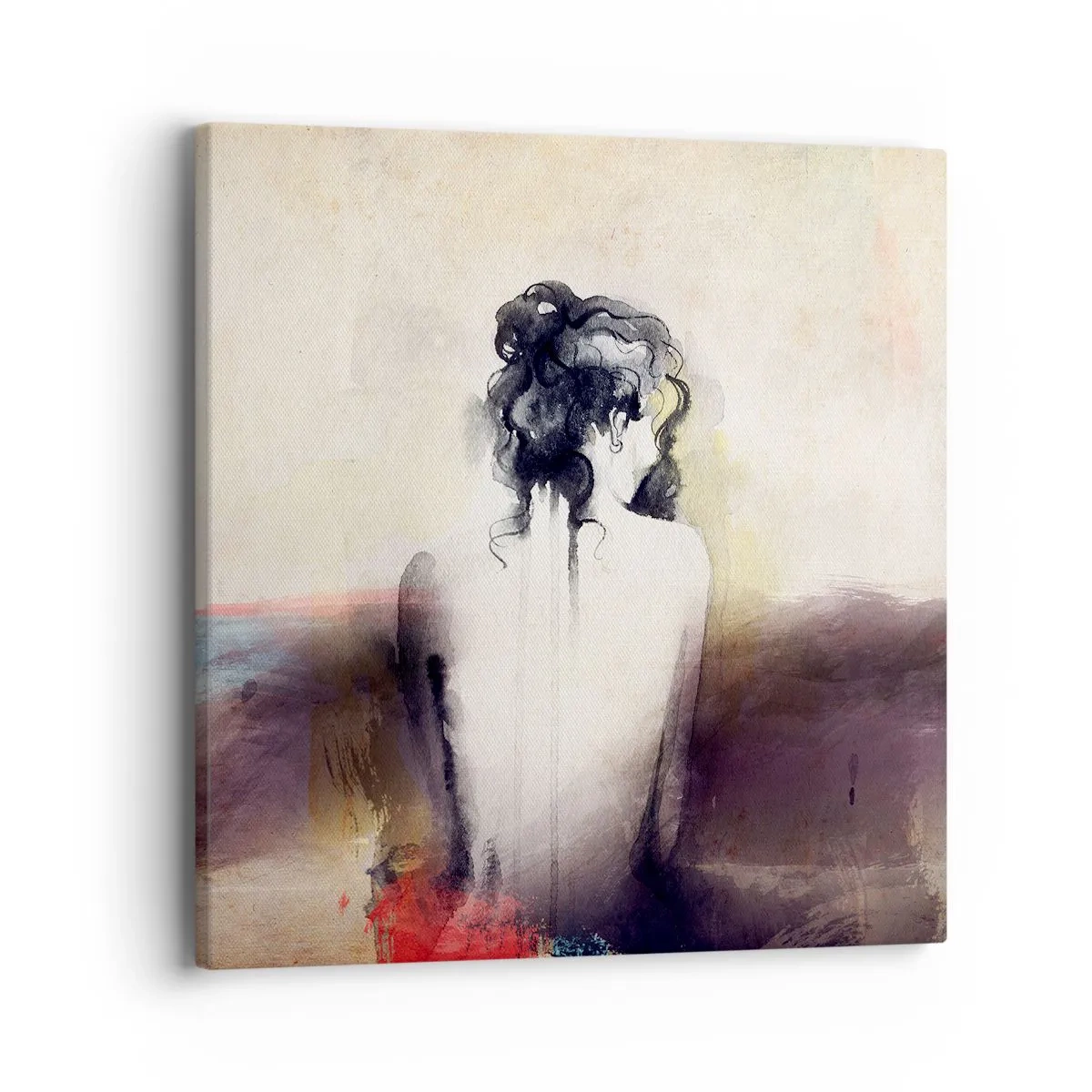 Impression sur toile - Image sur toile - Lignes lisses, formes ovales - 40x40 cm