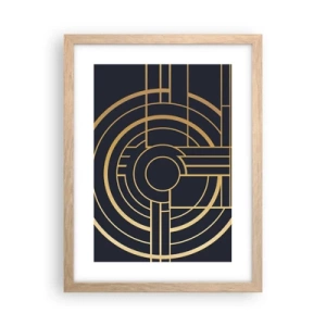 Affiche dans un chêne clair - Poster - Rotation des éléments - 30x40 cm