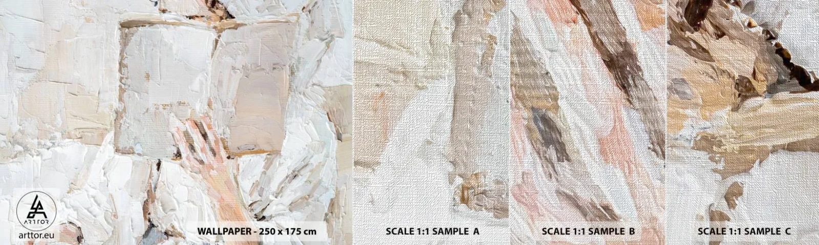 Échantillon de Papier Peint Premium Canvas - Dans un autre monde - Morceau, Livre, Minimalisme - 100x30 cm