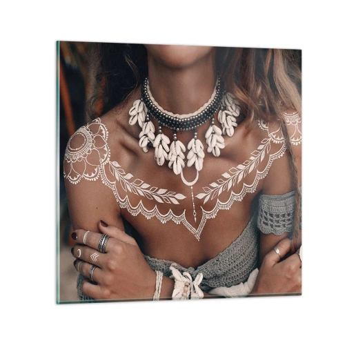 Impression sur verre - Image sur verre - Talismans, rituels de la féminité - 30x30 cm