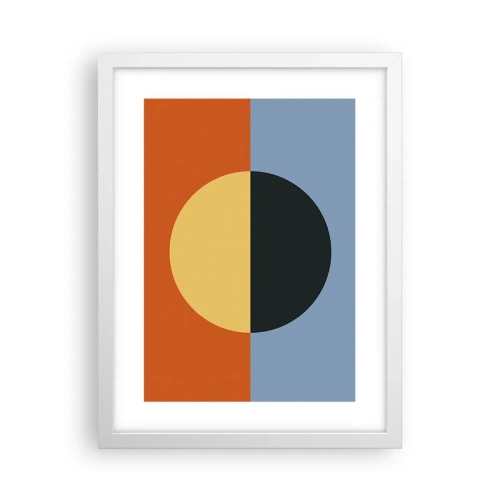 Affiche dans un cadre blanc - Poster - Composition de chaleur et de fraîcheur - 30x40 cm