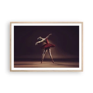 Affiche dans un chêne clair - Poster - Une danseuse étoile - 91x61 cm