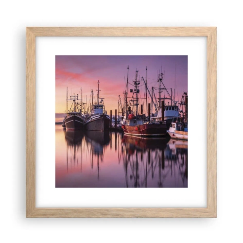 Affiche dans un chêne clair - Poster - Avant le jour suivant - 30x30 cm